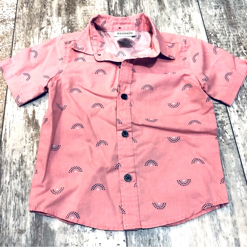 Toughskins boys - button up shirt! 24 month - rainbow print